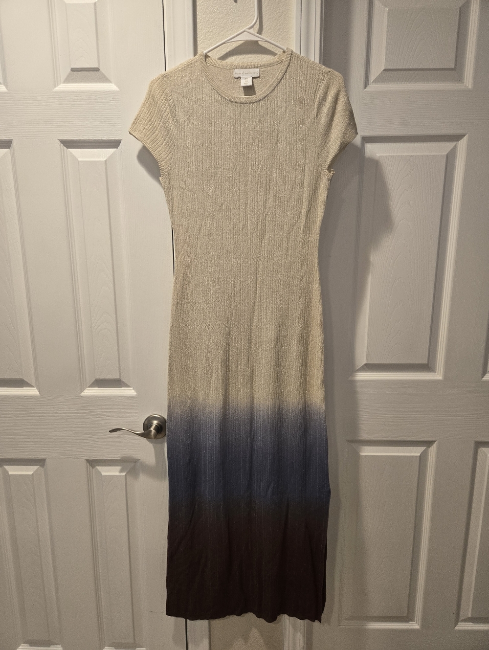 House of Harlow Women's Ombre Knit Maxi Dress - Cream to Navy